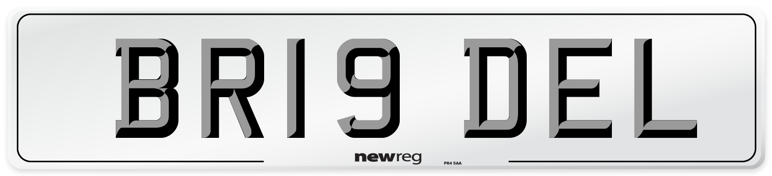 BR19 DEL Number Plate from New Reg